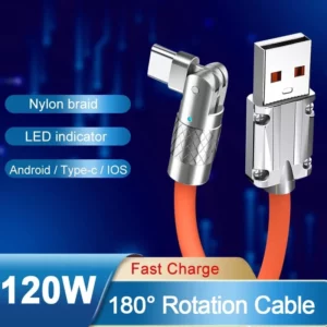 Alternative view of 180° Rotating Fast Charge Cable