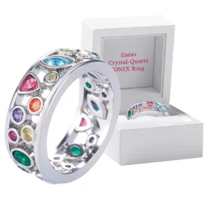 Alternative view of Enéas Crystal-Quartz IONIX Ring