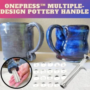 Alternative view of OnePress™ Multiple-Design Pottery Handle
