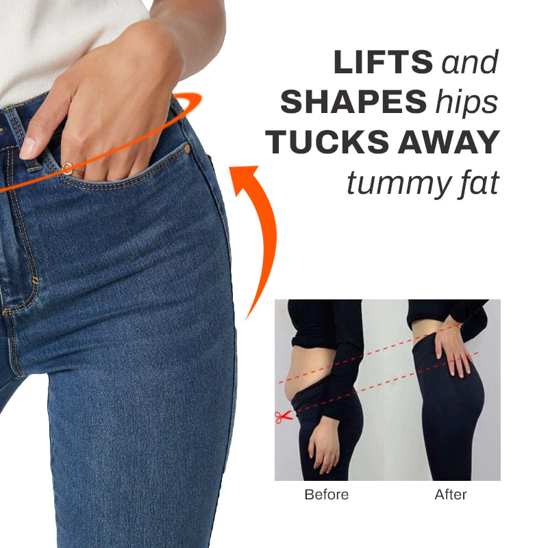 PlusSize High Compression DenimPrint Leggings - Image 4