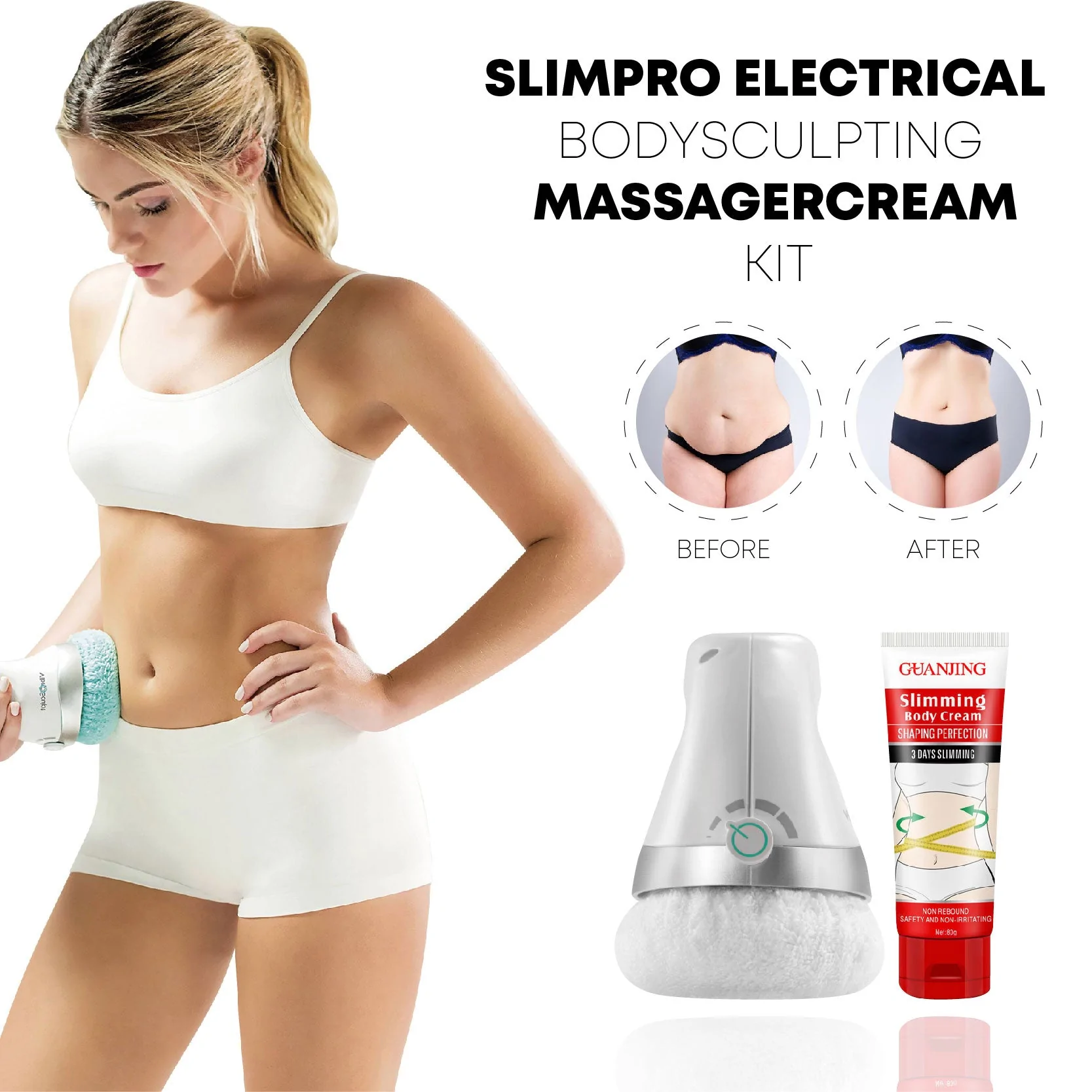 SLIMPro Electrical BodySculpting MassagerCream Kit - Image 5
