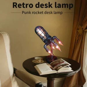 Alternative view of Steampunk Rocket Lamp