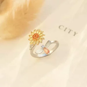 Alternative view of Sunflower Fidget Ring