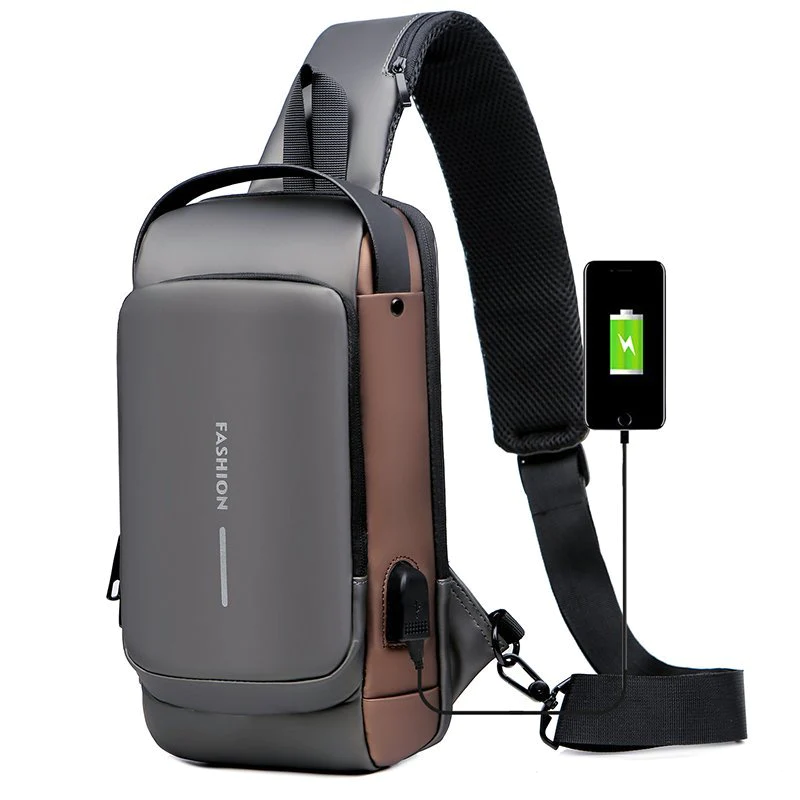 USB Charging Sport Sling Anti-Theft Shoulder Bag - Image 3