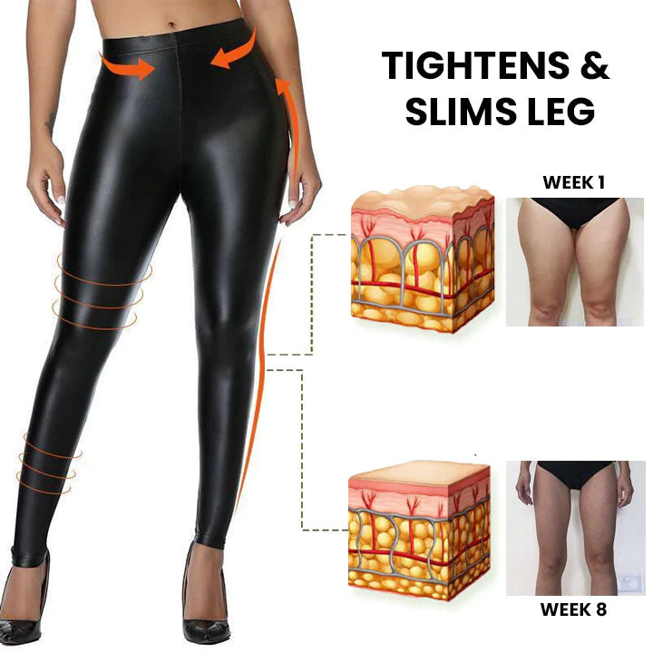 UltraLEAN BodyShaper Compression LeatherLegging Pants - Image 3