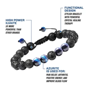 Alternative view of Energeti Azurite Radioactive Bracelet