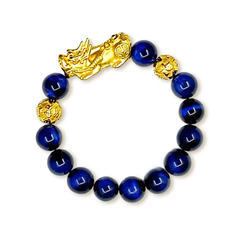 FengShui Tigereye blå Pi Xiu armbånd