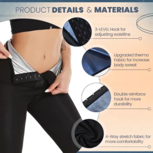 Alternative view of Heat Trapping Sauna Bodyshaper Leggings