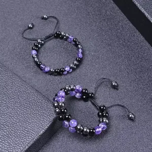 Alternative view of Metaphy DoubleAmethyst Beaded Bracelet