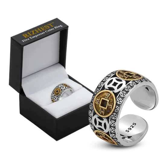 RIZHEST™ Five Emperors Coin Ring
