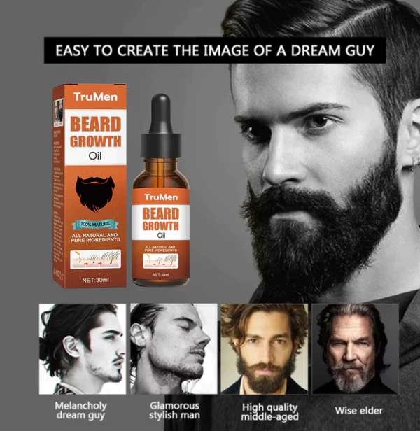 TruMen™ oliu per a crescita di a barba
