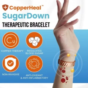 Alternative view of CopperHeal™ SugarDown Therapeutic Bracelet