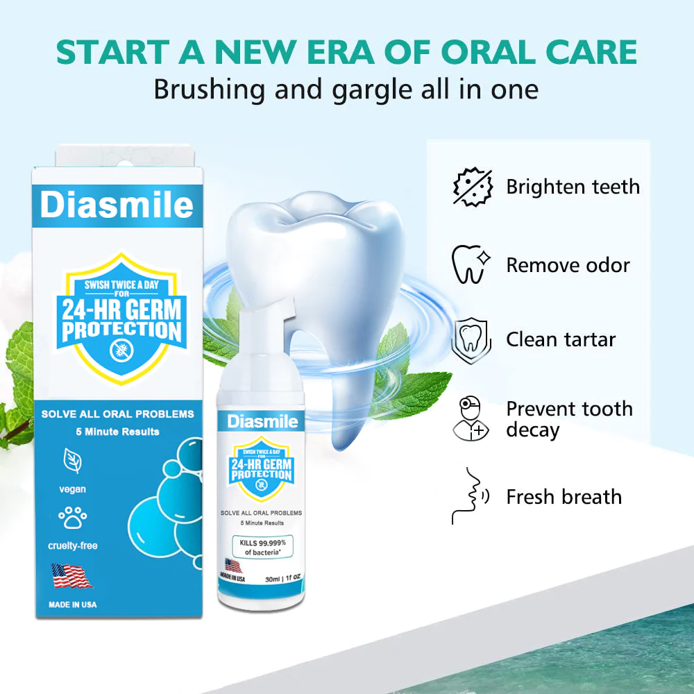 Diasmile™ Pure Herbal Super Whitening Teeth & Mouth Repair Foam