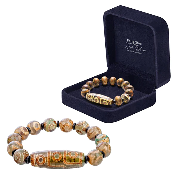 Feng Shui ZenBless Dzi Beads බ්රේස්ලට්