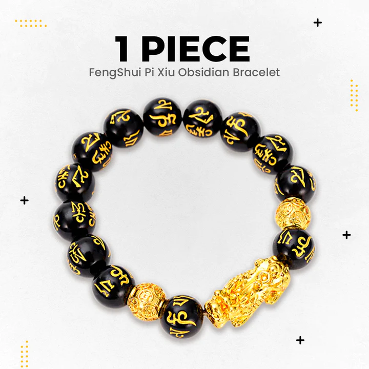 Bracelet FengShui Pi Xiu Obsidian