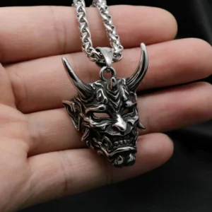 Alternative view of Hannya Revenge Demon Pendant Necklace