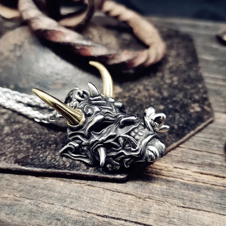 Hannya Revenge Demon Pendant Necklace - Image 3