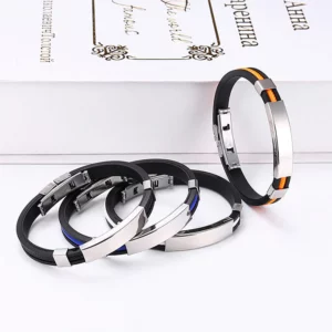 Alternative view of TITANLymph™ Therapeutic ION Titanium Wristband