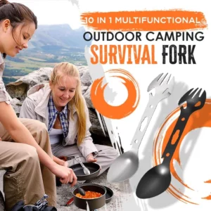 10 í 1 Multifunctional Outdoor Camping Survival Fork