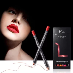 12 farger Lip Liner Pencil Vanntett Ikke-merking