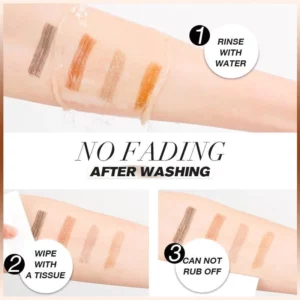 4-Point Waterproof Long Lasting Natural Looking 3D Eyebrow Pen