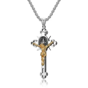 Benedict Protection Cross Power Pendant Necklace