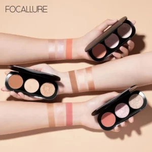 FOCALLURE 3 Colors Blush&Highlighter Palette