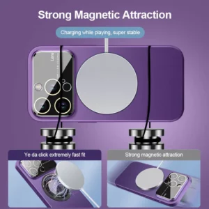 Frosted Magnetic Attraction Case Cover For iPhone