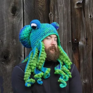 Handmade octopus knitted cap