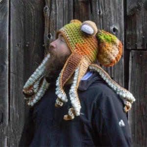 Handmade octopus knitted cap