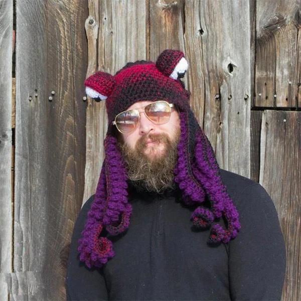 Handmade octopus knitted cap
