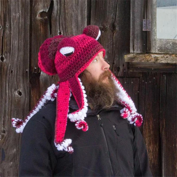 Handmade octopus knitted cap