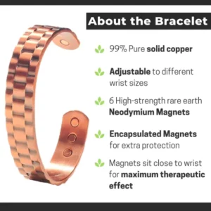 Healthy™ Pure Copper Super Magnetic Therapy Bio Negative Ion Bracelet