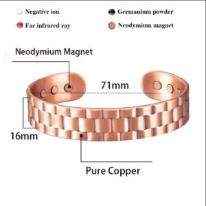 Menheal™ Pure Copper Super Magnetic Therapy Bio Negative Ion Bracelet