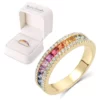 Rainbow Tourmaline Lvmphvity Cleaning Spin Ring
