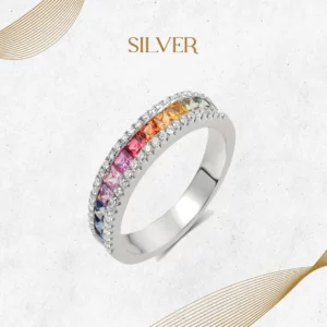 Rainbow Tourmaline Spinning Ring