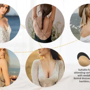Adhesive invisible gathering bras
