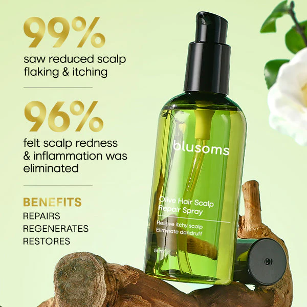 Blusoms ™ Olive Hair Scalp-Repair Spray