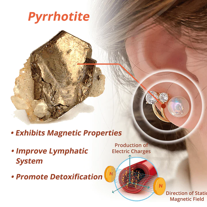Pendientes de pirrotita CC™ Lymphvity MagneTherapy