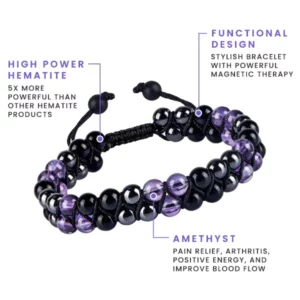 CC™Metaphy DoubleAmethyst Beaded Bracelet