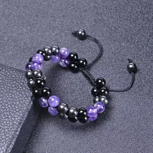 CC™Metaphy DoubleAmethyst Beaded Bracelet
