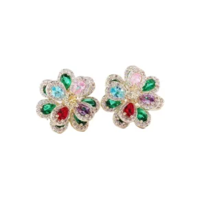 Fashion Gradient Flower Earrings