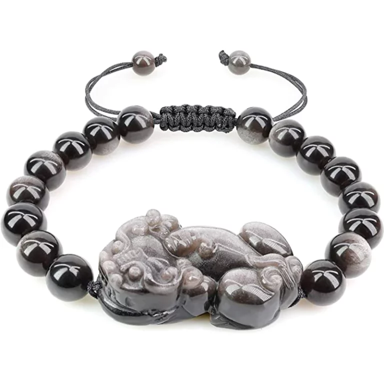 Feng Shui Pixiu Svart Obsidian armband