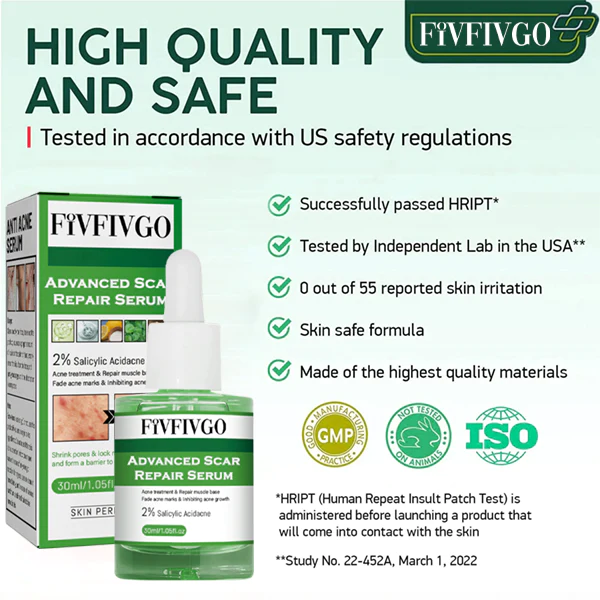 Fivfivgo™ උසස් කැළැල් අලුත්වැඩියා සෙරුමය für alle Arten von Narben