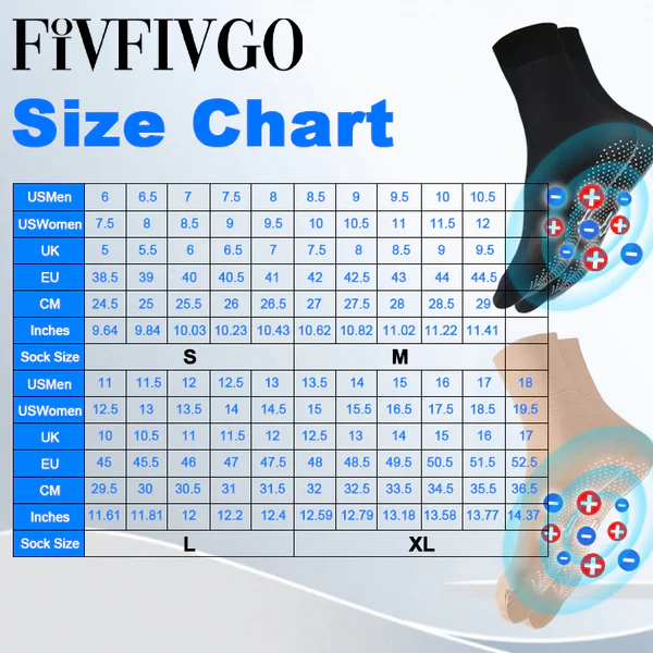 I-Fivfivgo™ Tourmaline Ionic Body Shaping Stretch Socks