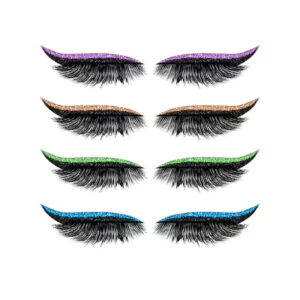 Glitter Eyeliner False Eyelashes Reusable Sticker