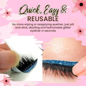 Glitter Eyeliner False Eyelashes Reusable Sticker