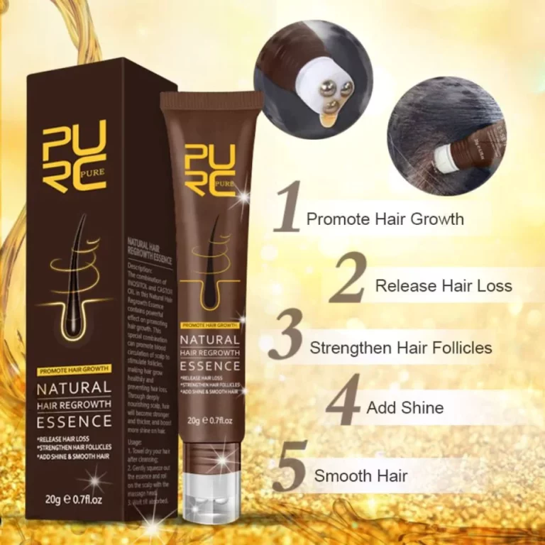 Σετ αιθέριων ελαίων PURC Natural Hair Regrowth Essence & Hair Density Essential Oil