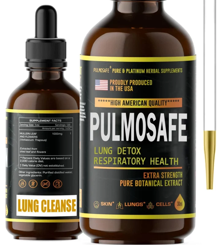 PulmoSafe™ естествени билкови капки за прочистване на белите дробове