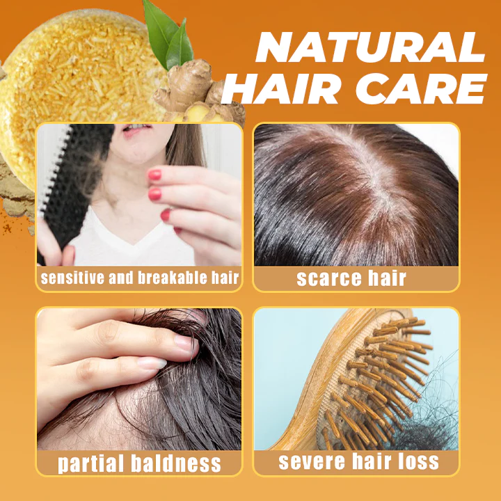 SalonX™ Barra de xampu de crescimento de cabelo natural de gengibre